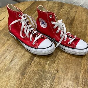Converse women’s red high top sneakers
